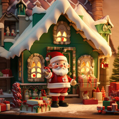 santa claus and christmas home toy