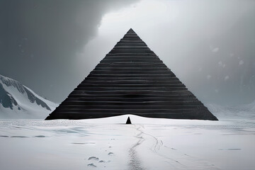 Frozen Secrets: Antarctic Pyramid - obrazy, fototapety, plakaty