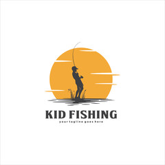 Fishing Sport Outdoor Adventure Logo Design Vector Image