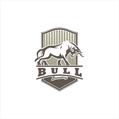 Cow Bull Logo Design Vector Image