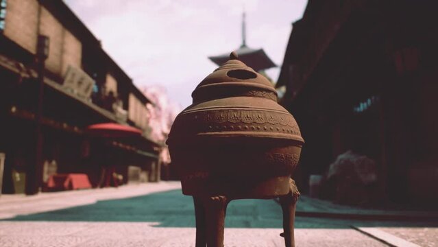 the empty japan tample buildings