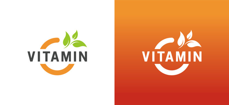Natural vitamin C logo design with letter C symbol