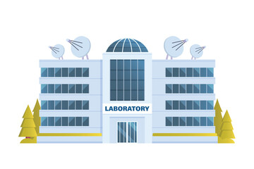 Vector Laboratory building for city illustration	