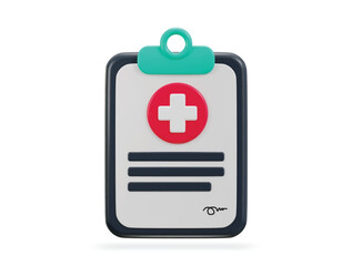 Clipboard with health agreement icon