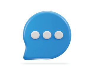3d chatting bubbles comment icon illustration