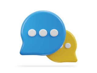 3d chatting bubbles comment icon illustration