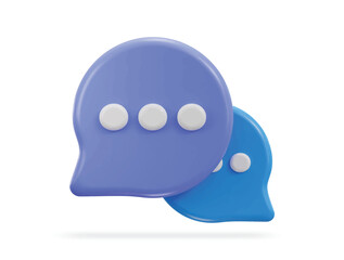3d chatting bubbles comment icon illustration