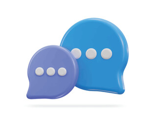 3d chatting bubbles comment icon illustration