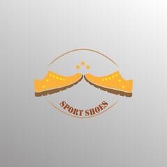 Men's sports shoes icon, isolated on black and white background
