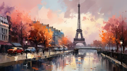 Foto op Canvas Sunset Serenade in Paris © BigWhiteMocha
