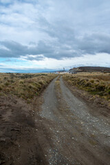 Dirt road, cabo san pablo, tierra del fuego, argentina