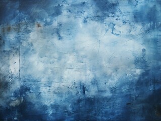 Obraz premium Abstract Grunge Blue Watercolor Texture Background. Paint Stain