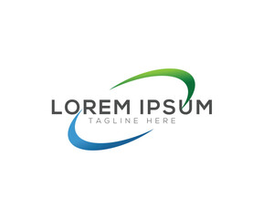 Curve logo design vector