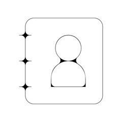 picto logo icones et symbole contact profil cv fin