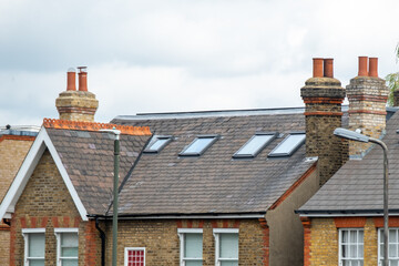 Loft velux style windows on typical British house