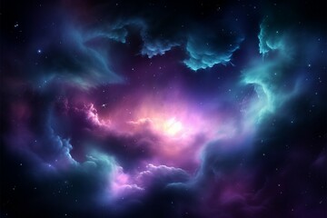 Fototapeta premium A tapestry of stars illuminated by the ethereal nebula in space