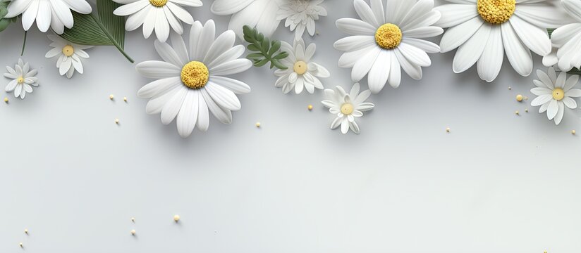 copy space image of with digital daisy and foliage