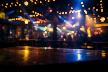In the pubs warm glow, bokeh lights signal a joyous celebration