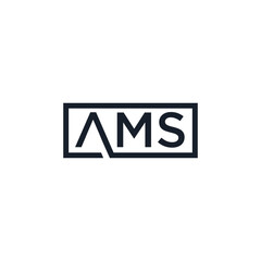 Obraz premium AMS logo abstract design