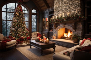 Fototapeta na wymiar christmas tree interior