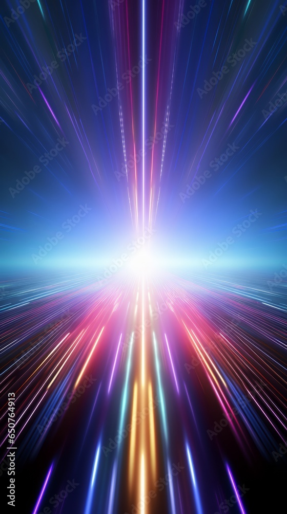 Poster Abstract light and line composition