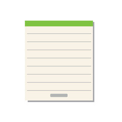Paper notes or notepad icon, flat design style illustration - Vector
