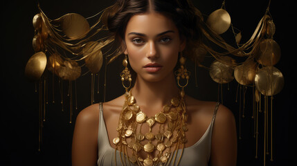 sydney girl with gold jewelry 