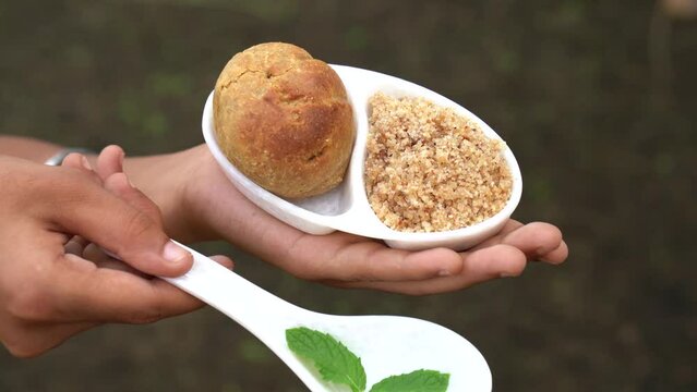 Daal Baati Churma is a popular Healthy food from Rajasthan, India.