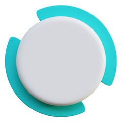 Circle shape for infographic design, 3D render.