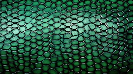 Gordijnen Close-up of snake leather texture print background. Reptile skin backdrop for fashion, textile, print, banner © eireenz