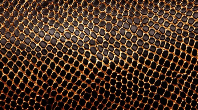 Close-up of snake leather texture print background. Reptile skin backdrop for fashion, textile, print, banner