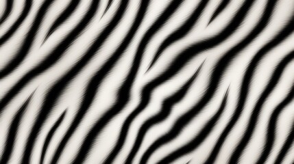 Fototapeta na wymiar Close-up of black and white zebra fur print background. Animal skin backdrop for fashion, textile, print, banner