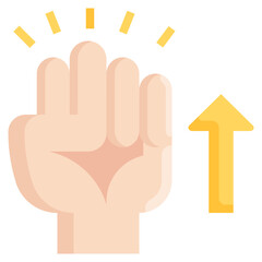 Obraz premium Motivation filled outline icon,linear,outline,graphic,illustration