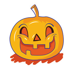 Halloween Pumpkin vector isolated design on white background