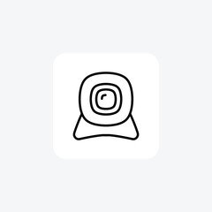 Webcam Computer Hardware, Computer Component  Line Style Oultine Icon