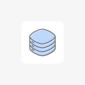 Database Computer Hardware, Computer Component  Awesome Lineal Color Icon