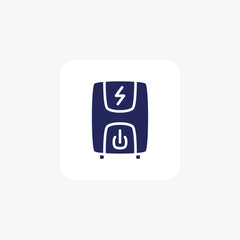 UPS Computer Hardware, Computer Component  Glyph Filled Icon