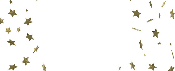 Heavenly Showers: 3D Gold Stars Rain Illustration Transcends Imagination