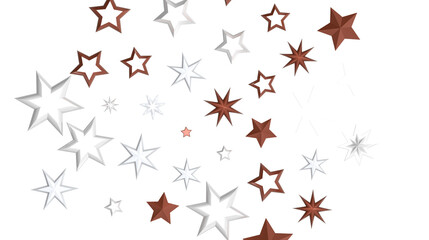 Starlit Christmas Plummet: Spectacular 3D Illustration Showcasing Descending Holiday Star Clusters