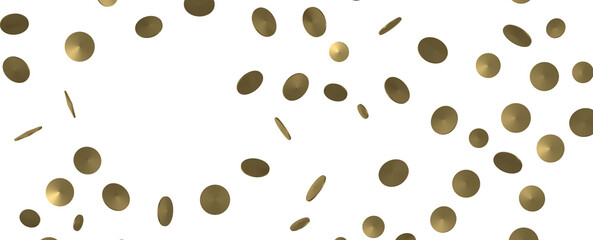 Radiant Revelry: Dynamic 3D Illustration of a Radiating Gold Confetti Celebration