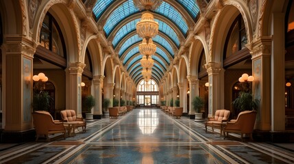 Fototapeta na wymiar Interior of the Venetian hotel in Las Vegas.