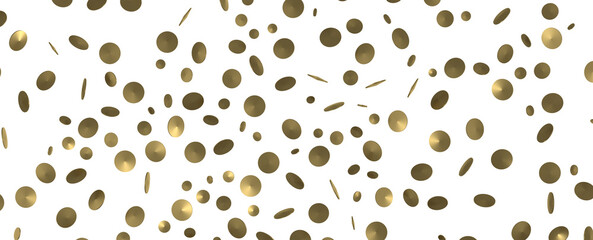 Glittering Triumph: Mind-Blowing 3D Illustration of Golden Confetti Celebration