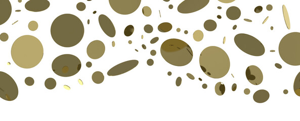 Glittering Triumph: Mind-Blowing 3D Illustration of Golden Confetti Celebration