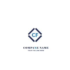 Fototapeta premium CF letter logo creative design with vector graphic, CF simple and modern logo in triangle shape. CF Monogram logo design for entrepreneur and business.