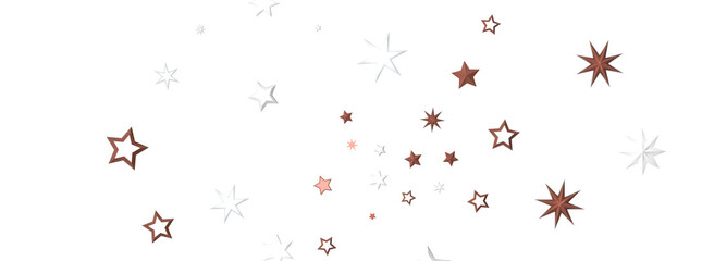 Celestial Christmas Symphony: Enthralling 3D Illustration of Falling Holiday Starbursts