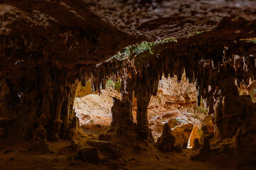 Fototapeta premium The cave of Can Marçà is the most famous cave on the island of Ibiza island, Spain