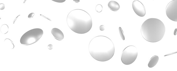 Elegant Embrace: Mesmerizing 3D Illustration Depicting Swirling silver Confetti