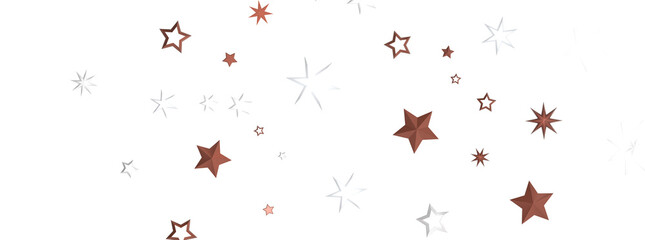 Holiday Stardust Rain: Brilliant 3D Illustration Showcasing Descending Christmas Stars