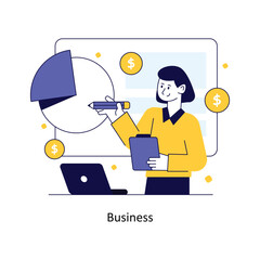 Business Flat Style Design Vector illustration. Stock illustration