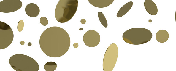 Dazzling Delight: Mesmerizing 3D Illustration of Glittering Gold Confetti